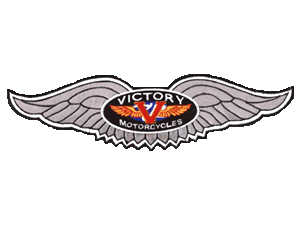 Victory Motorcycle 11 inch silver wing with logo patch